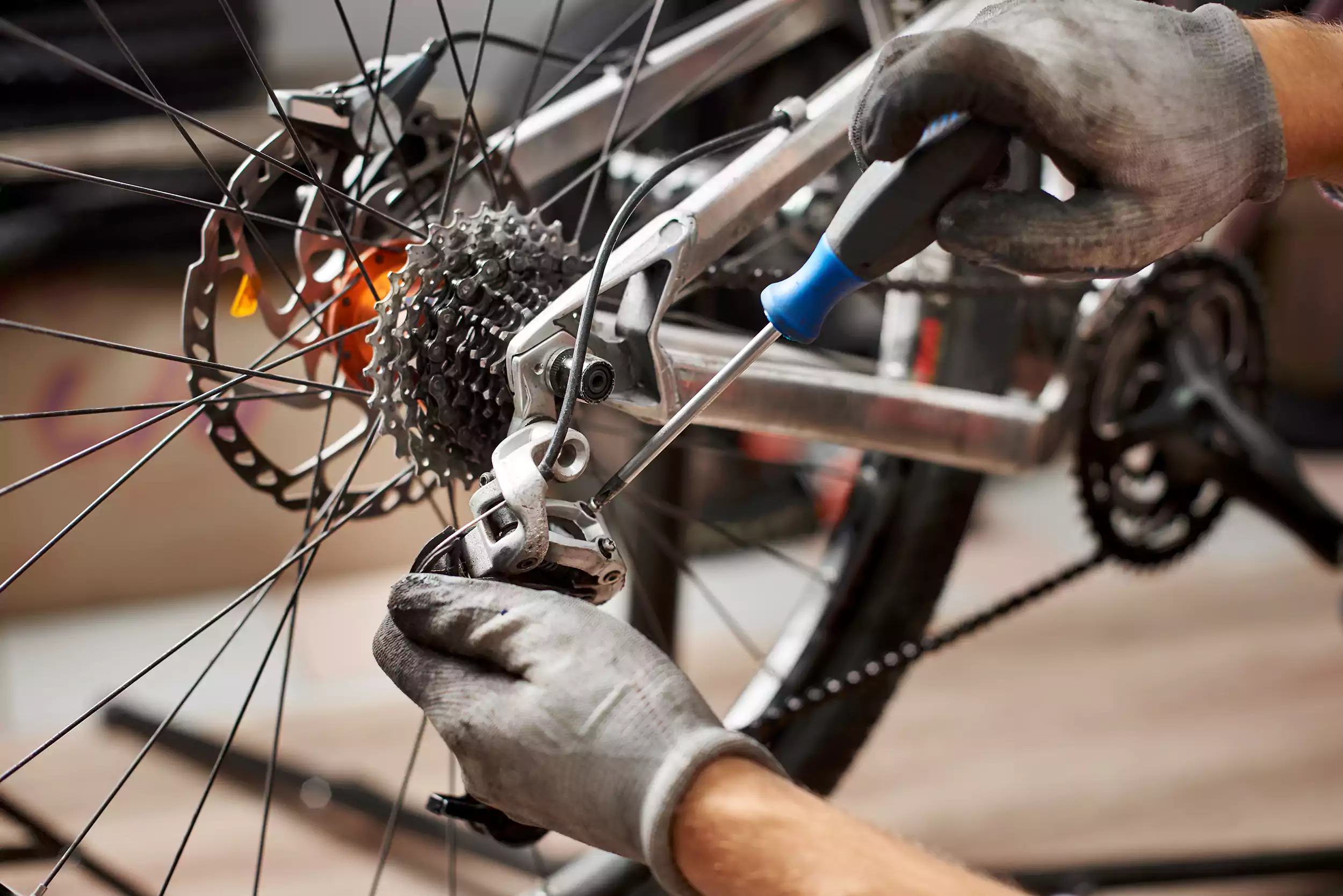 image of a bike tune up